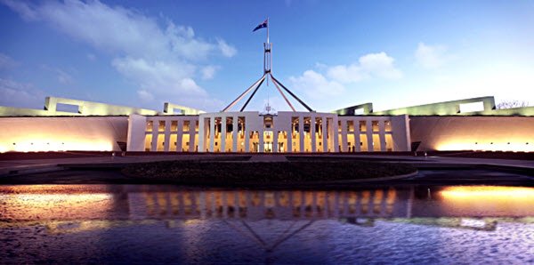 Parliament House in Canberra, photo: AAP.