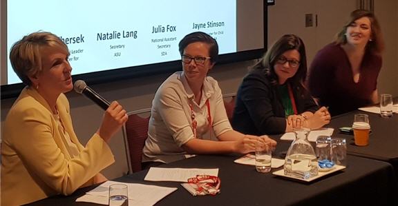 Australian Labor Deputy Leader Tanya Plibersek spoke at a family violence fringe session. (Photo: J Cox)