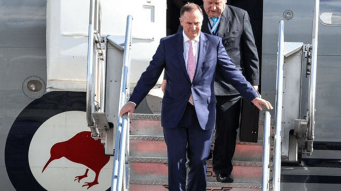 Prime Minister John Key arrives at the APEC forum in the Philipines (Getty).